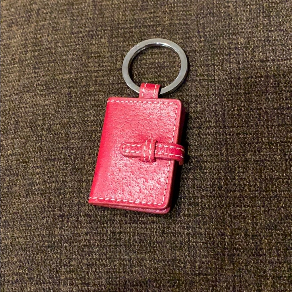 Coach picture keychain! Red leather